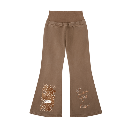 Vintage Washed Flared Fleece Pants
