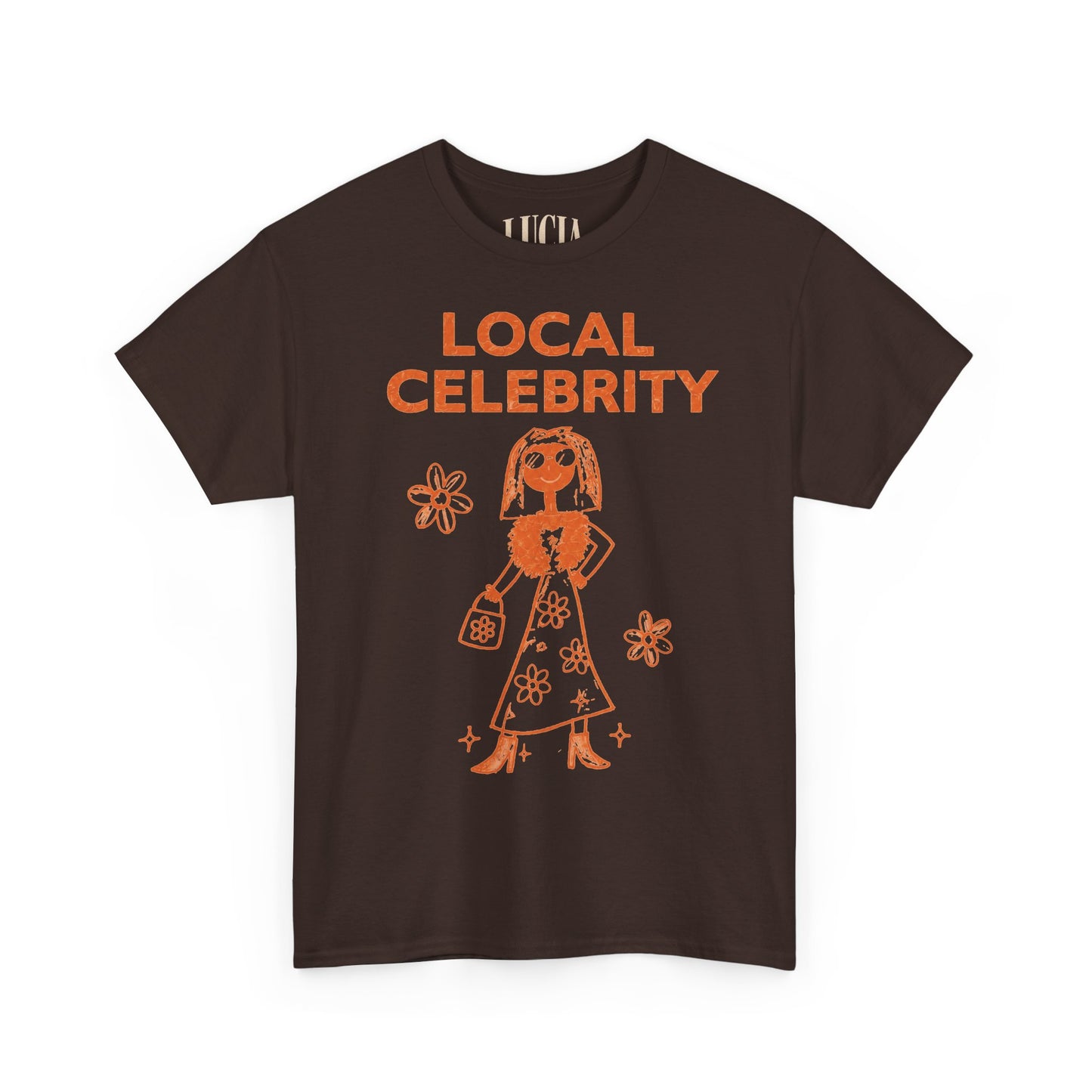 Local Celebrity Graphic Tee — Retro Floral Charm T‑Shirt