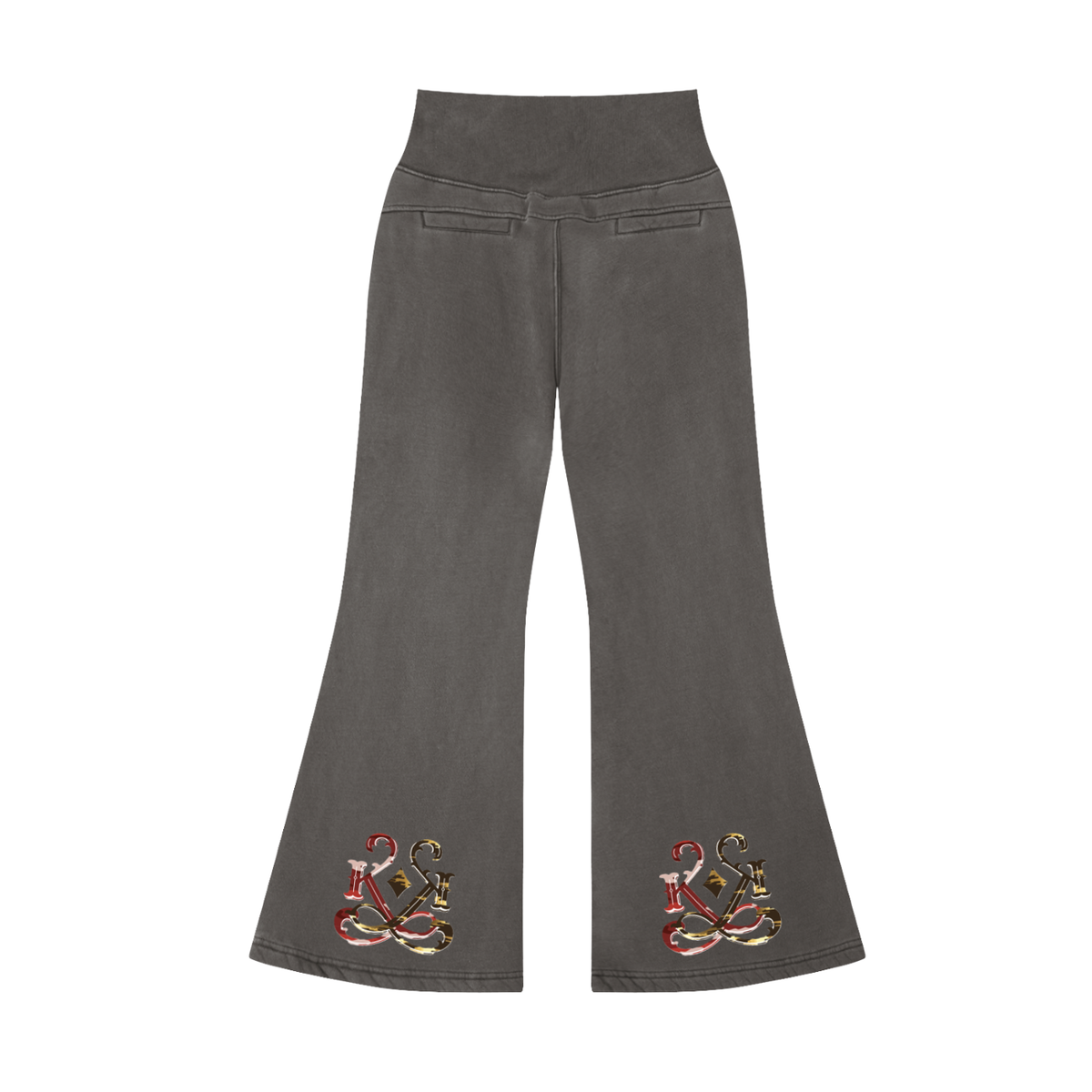 Vintage Washed Flared Fleece Pants