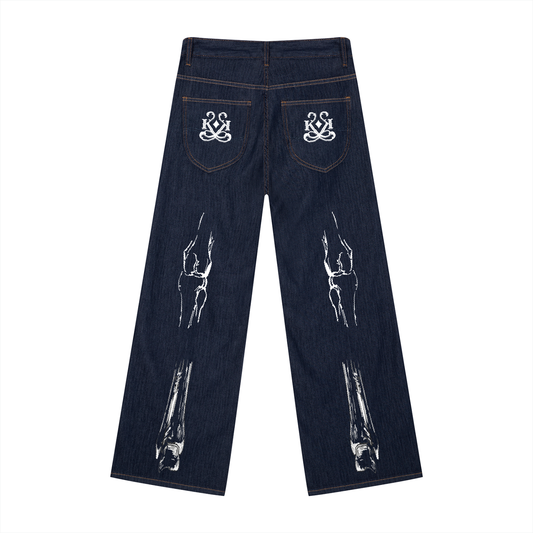 Men's Loose Fit Wide Leg Jeans